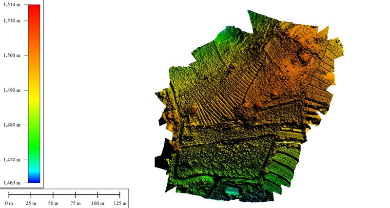 LiDAR-derived elevation model, DSM and DTM